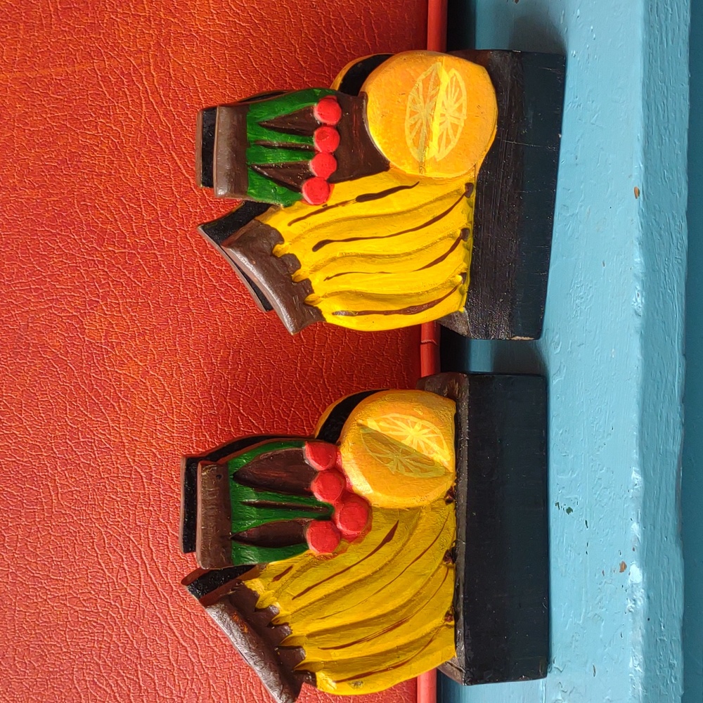 Vintage hand painted napkin holders